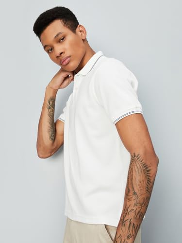 Image of Max Men Regular Fit Solid Polo T-Shirt