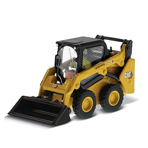 Diecast Masters 1:50 Caterpillar 242D3 Skid Steer Loader with Attachment Accessories | High Line Series Cat Trucks & Construction Equipment Scale Model Collectible DM 85676
