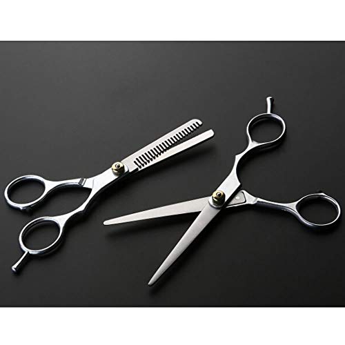 TXIN 2Pcs Professional Hairdressing Hair Cutting Scissors Set, Salon Barber Hair Cutting Thinning Scissors Shears Hairdressing Set