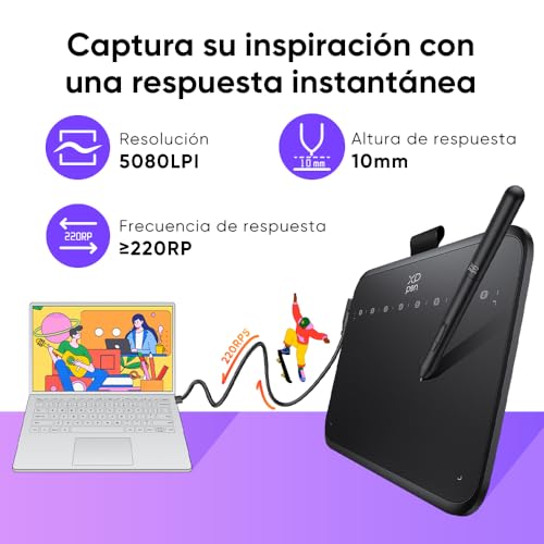 XPPen Deco 640 tableta gráfica digital compatible con Windows y macOS para crear sin límites 3