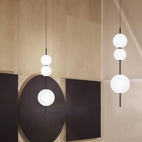 Suspension globe blanche design milieu du siècle finitions soignées