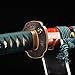 ShadowDancer Handmade Full Tang Katana Sword - Authentic T10/1095 Steel Blade with Real Hamon, Clay Temper, Perfect for Iaido, Martial Arts Practitioners, and Collectors (GoldRed)