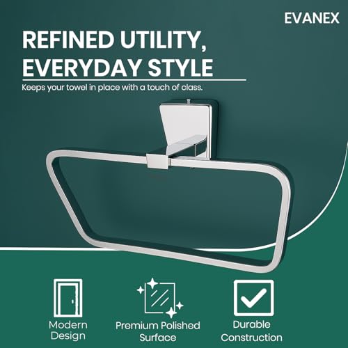 Image of EVANEX EVANEX Towel Ring /Napkin Holder for Bathroom /304 Stainless Steel Towel Hanger for Wash Basin /Rust Proof Towel Holder /Corrosion Resistant Bathroom Accessories Set