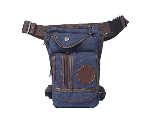 Genda 2Archer el Bolso de la Manera de la Cintura Estilo Retro, la Bolsa de Material ResistenteBum Bolso (Azul Oscuro)