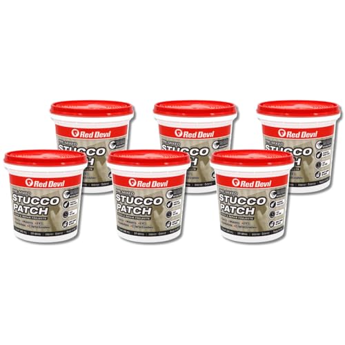 Red Devil 0450 Pre Mixed Stucco Patch Off White Quart 6 Pack