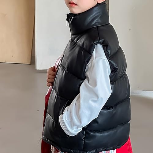 Girls Puffer Vest Thermal Lightweight Zip Up Turtleneck Sleeveless Kids Winter Coat Boys Fall Cropped Down Jackets2