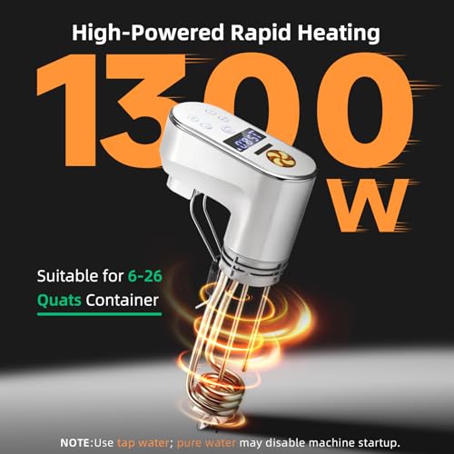 Image of OUTOHOME WiFi Sous Vide Cooker,1300W Sous Vide Precision Machine | IPX7 waterproof ultra quiet unit, fast heating with smart APP timer & exclusive cooking recipes for daily household use