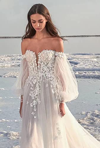 Dexinyuan Lace Mermaid Wedding Dresses for Bride 2025 Summer Beach Boho Bridal Gowns for Women3