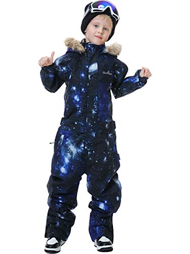 Image of Kids Girls Boys Waterproof Colorful One Piece Snowsuits Coveralls Ski Suits Jackets Winter Jumpsuits