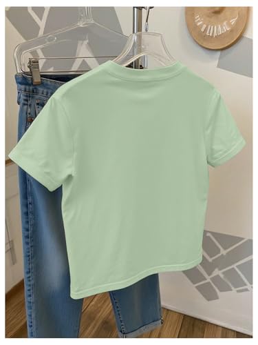 Image of RoseSeek Women's Rhinestone Sequin Bowknot Graphic Tees Short Sleeve Crewneck Summer Tops Going Out T Shirt