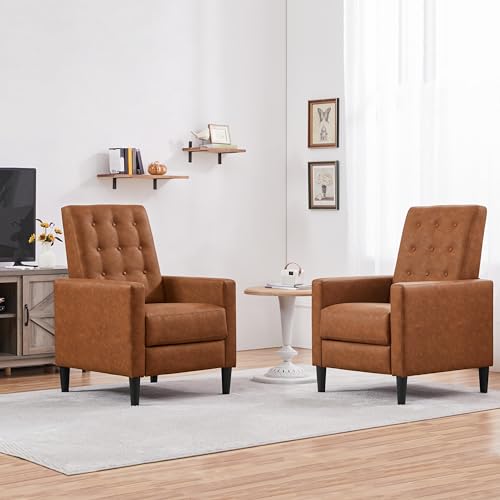 Sillón ajuste respaldo y pie marrón miniatura 4