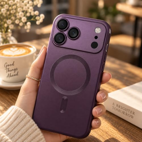 Image of amazon basics Premium Mag-Safe Case for iPhone 17 Pro | Shockproof & Anti-Scratch Cover | Soft Silicone with Wireless Charging | Camera Lens Guard - Light Purple