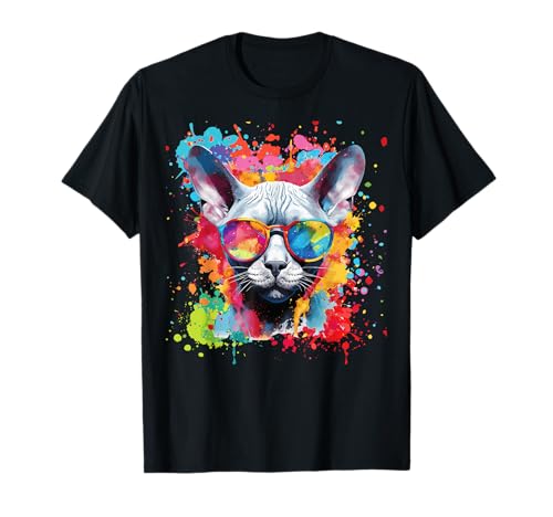 Imagen de Gato Sphynx, Colorido Gato Sphynx Camiseta