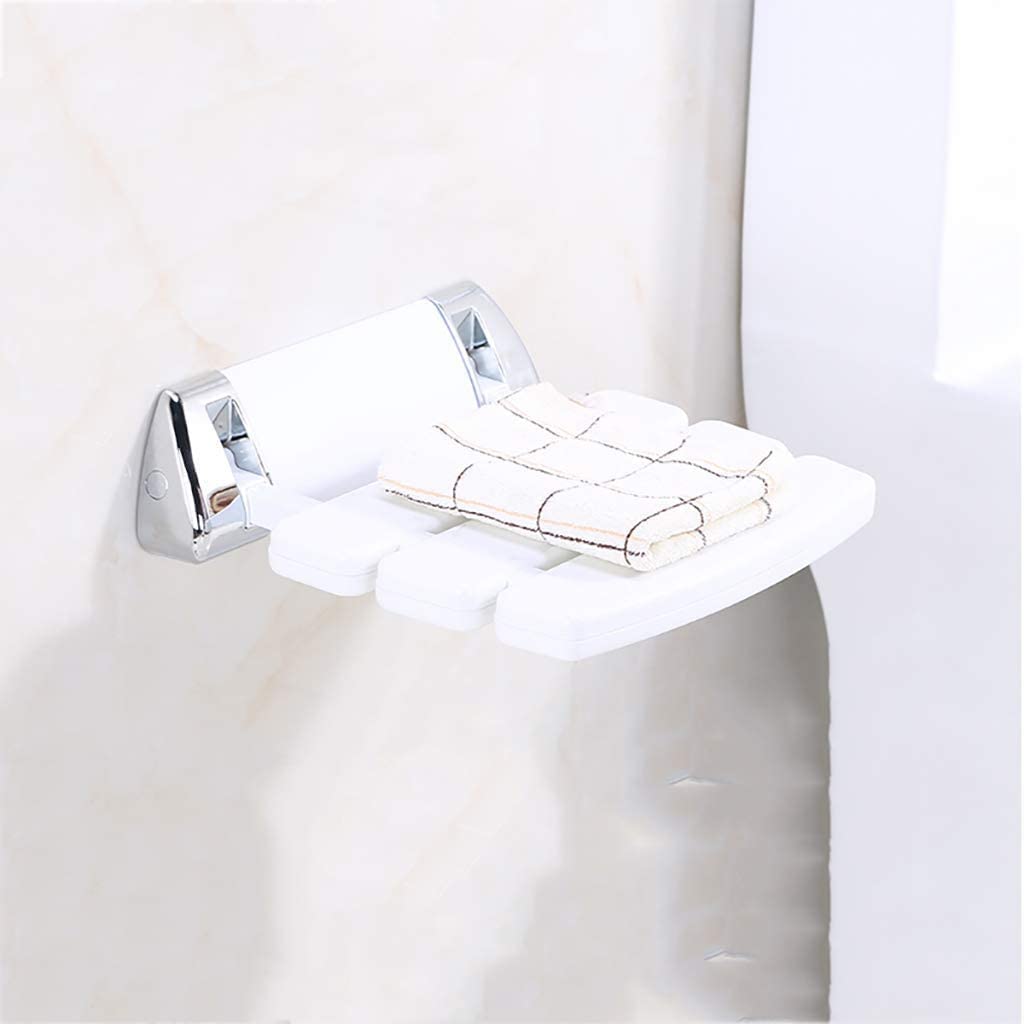 Asiento de Ducha abatible montado en la Pared Banco de ducha plegable montado en la pared, moldura cromada, asiento antideslizante de ducha plegable, ducha de baño, taburete de asiento de ducha for di