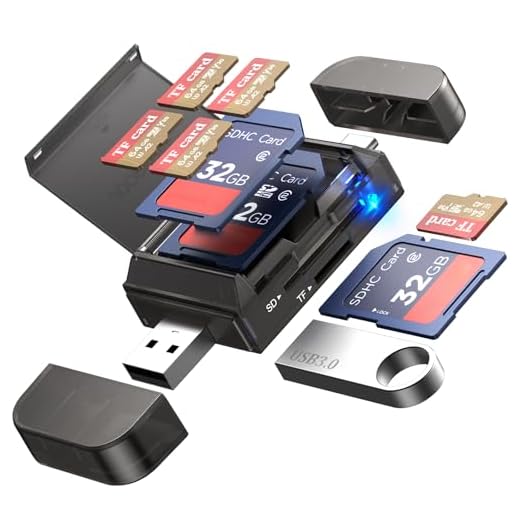 Adaptador de Lector de Tarjetas SD/TF 6 en 1 con Puertos USB A y Tipo C y Ranuras USB 3.0 para Tarjetas de Memoria Micro SD/SDHC/SDXC/MMC, Compatible con PC, MacBook, teléfonos Android y i-Phone.
