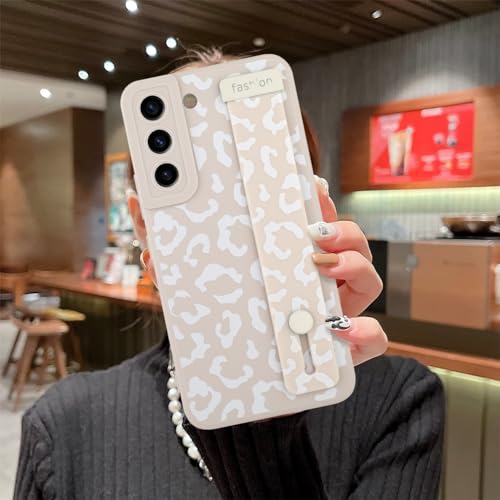 Image of Compatible with Samsung Galaxy S22 Plus Case with Strap Wrist White