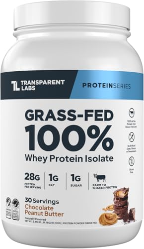 Best Protein Powders for Seniors Who Don’t Want to Bulk Up (2026 Guide) 16 Transparent Labs Grass-Fed Whey Protein Isolate - Naturally Flavored, Gluten Free Whey Protein Powder with 28g of Protein per Serving & 9 Amino Acids - 30 Servings, Chocolate Peanut Butter