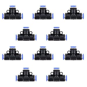 ZXShow 10 Stück 6mm T-Verbinder Pneumatik