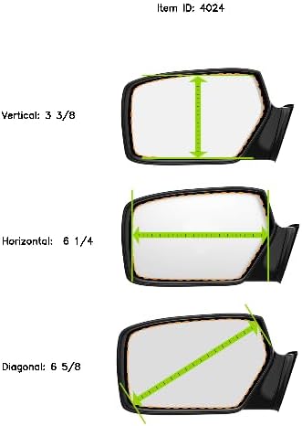 Burco 4024 Driver Side Power Replacement Mirror Glass for 2003-2008 BMW Z4