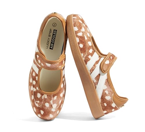 LUCKY STEP - LUCKY STEP Women's Deer Print Fashion Sneakers - Gum Thin Sole - Best Deal on Amazon