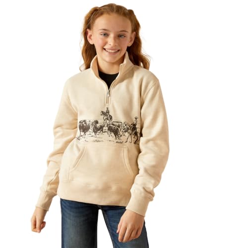 ARIAT Girls' Pasture 1/4 Zip Sweatshirt