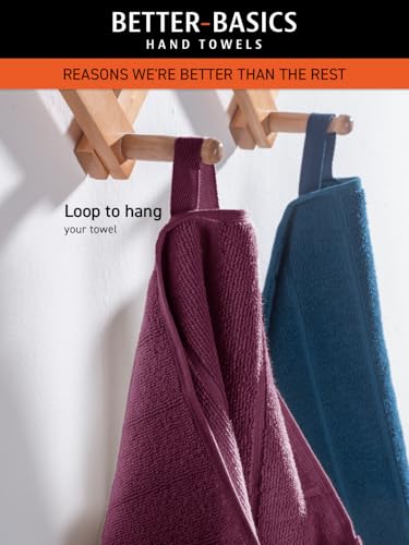 Image of DAMENSCH 100% Cotton Hand Towel, Super Soft Gym Towel for Men Workout, Ultra Absorbent Kitchen Towels Cotton, Quick Dry, Long Lasting Colours Hand Towel Set-Twilight Grey II