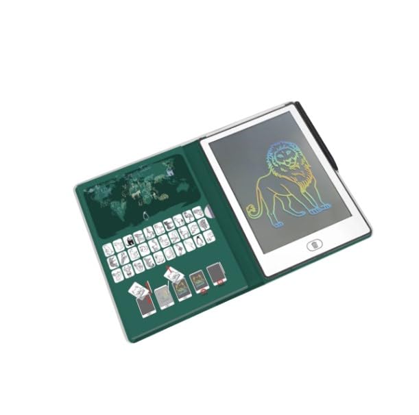 KIDYWOLF KIDYDRAW Mini - Tableta de dibujo infantil LCD de 8,2' - Pizarra mágica con 30 capas - Juego educativo y creativo de 4 años
