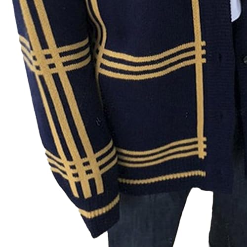 Chaqueta de punto a rayas para hombre en corte slim informal 6