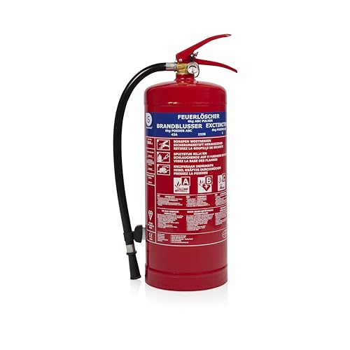 Smartwares Powder Extinguisher, 6 kg, for ABC Fires, Suitable for Vehicles and Homes, with mounting Bracket