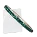 Bangle Bracelet with 3 rows of Sparkly Bling Bling Crystal Rhinestones: Emerald Color