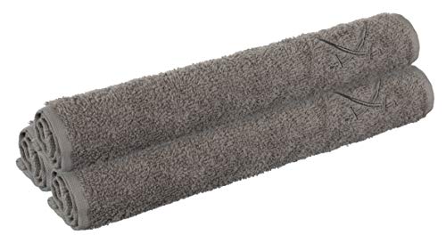 Sansibar Seiftücher 6er Set mit gesticktem Säbel Logo Handtuch Gästetuch 100% Baumwolle 30x30 cm Taupe