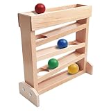 Montessori Ball Drop Toy for 1 Year Old, Wooden Ball Drop Toy Wooden Ball Tower for Toddlers, Pound a Ball for Toddlers 1-3 Early Childhood Education Visual Tracking for Boys Girls Gift