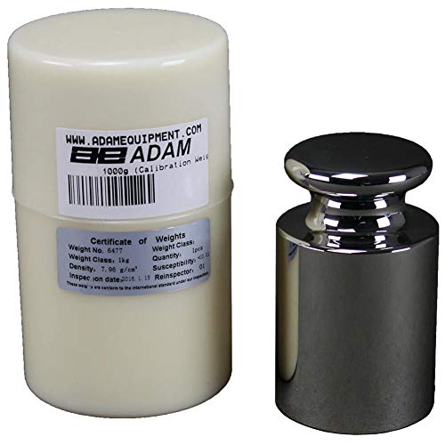 Adam Equipment 1 kg de peso de calibración de acero inoxidable OIML clase M1