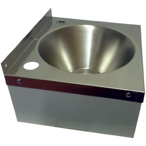 Stainless Steel Hand Wash Basin Sink, Waste, Plug & Trap. NO TAPS Cover