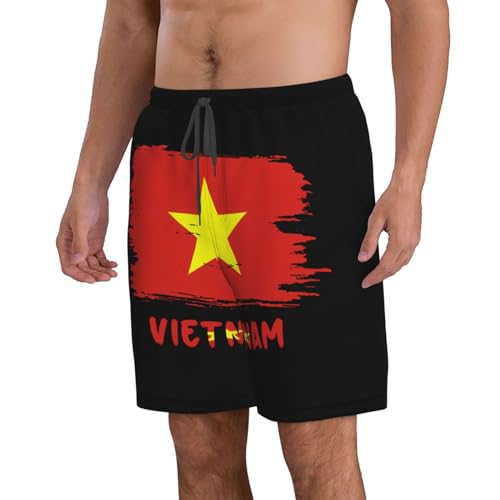 Men'S Beach Shorts Vietnam Vietnamese Flag Trunks Swimsuit Surf Swimming Shorts Summer Shorts2