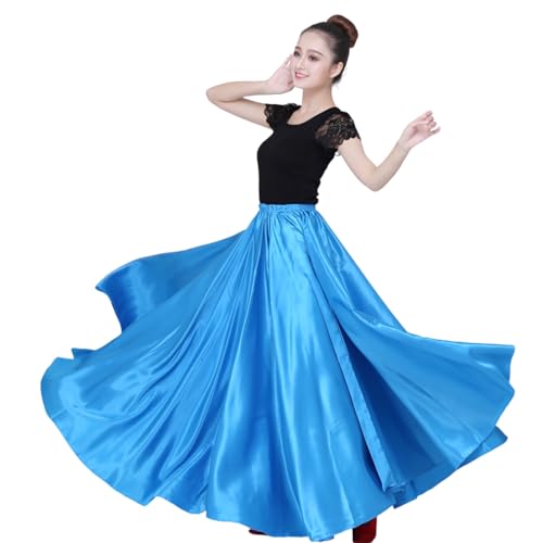 Dance Skirts for Women Satin Full Circle Ankle Length...