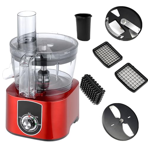 Procesador de alimentos eléctrico de 600 W, picador de verduras de 7 L con 2 cabezales de corte. Dos velocidades para picar, rebanar, moler y mezclar. Base antideslizante segura y diseño fácil de li