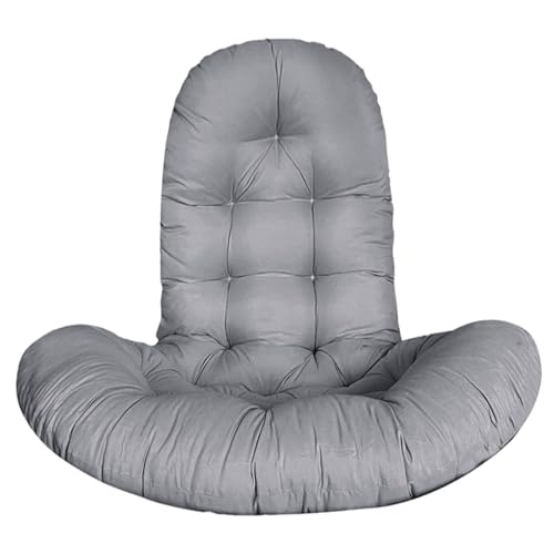 Coussin pour chaise œuf en mousse haute densité et textile gris résistant - 2