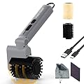 2026 Upgraded Electric Grill Brush for Outdoor, BBQ Grill Cleaner with 3 Replace Heads, 3-Speed & Angle Adjustable Rotary Grill Brush, 150 Mins Runtime Grill Cleaning Brush for BBQ Grates & Griddles