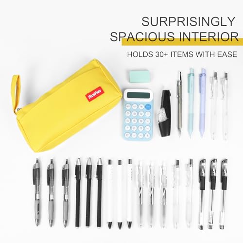 Image of Pencil Case with Zipper, Pencil Pouch for Students, Large Capacity Oxford Pen Bag for Girls, Portable Pouch for School & Office