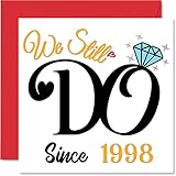 Tarjeta de aniversario de plata para marido y esposa – We Still Do Since 1998 – Regalos I Love You, ...