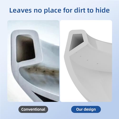 Two Piece Toilets Round, 19" ADA Comfort Height Toilet for Bathroom, 1.28 GPF Powerful Flush, 12 Inch Rough In