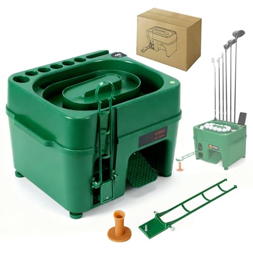 NzEupno Semi-Automatic Golf Ball Tee-Up Machine, Golf Balls Dispenser, Golf