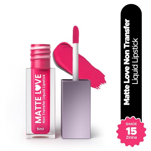 Image of Hilary Rhoda Matte Love Non Transfer Liquid Lipstick | Lightweight & Matte Finish | Waterproof Lipstick for Women | Long Lasting & Non-Drying Lipstick | 5ml (Zinina - Shade 15)