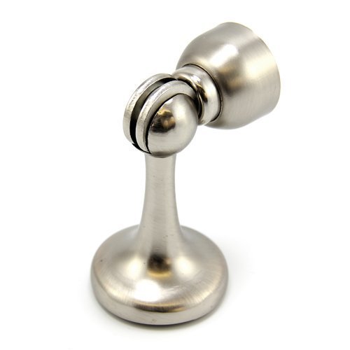 Magnet Expert Brushed Chrome Effect Magnetic Door Stop ( 44mm dia x 75mm high ) ( Pack of 1 ), Chrome,silver