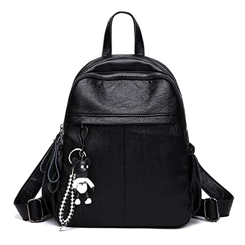 Tisdaini Bolsos Mochila Mujer Moda Cuero de PU Casual Viaje Escolares Bolsos