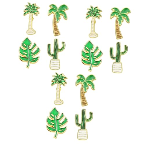 Broche cactus et accessoires de maquillage à offrir en coffret de 12 pièces