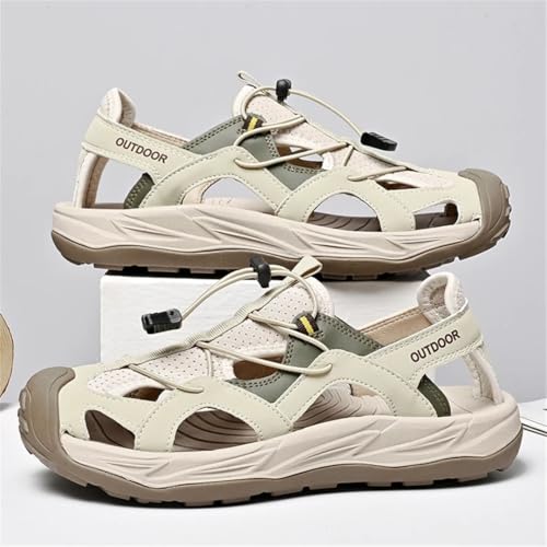 Men’S Outdoor Non-Slip Wear-Resistant Soft Platform Chunky Breathable Casual Shoes Retro Style Beach Sandals With Laces3