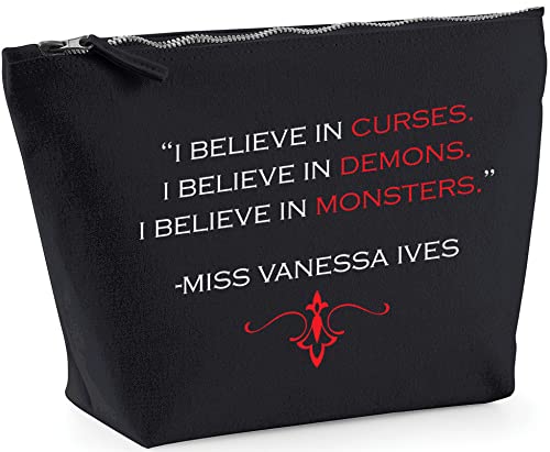 HippowarehouseI Believe In Curses, I Believe In Demons I Believe In Monsters - Miss Vanessa Evans printed make up cosmetic wash bag 18x19x9cm