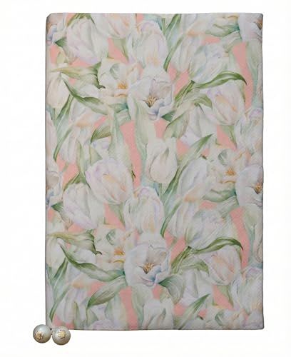 Carnet de notes A6 avec couverture de livre ajustable en tissu fleuri et marque-page